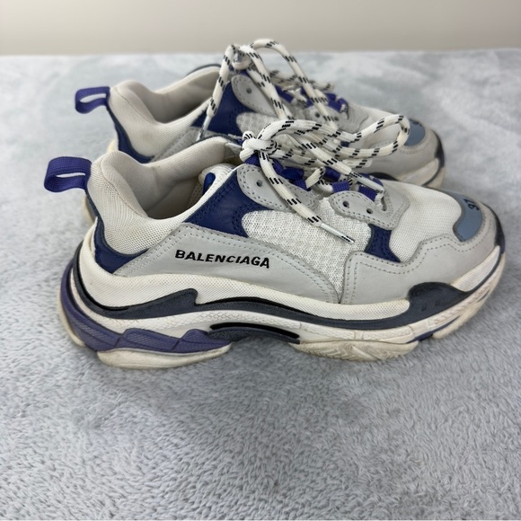 Balenciaga Shoes - Balenciaga Triple S White Purple Women Size 7